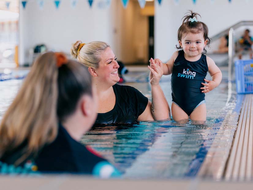 Infant swim lesson