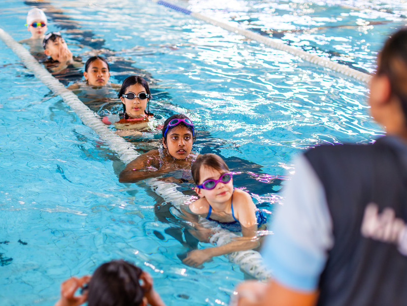 Children listening to instructor
